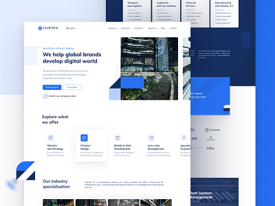 Software development company - Landing page concept balasinski blue clean figma homepage design landing page design landingpage software house webdesign