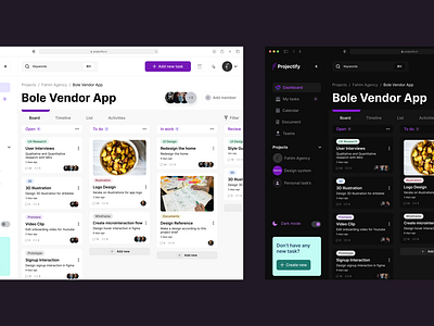 Projectify - Dashboard for Project Management product design project project management ui ux design web app web design