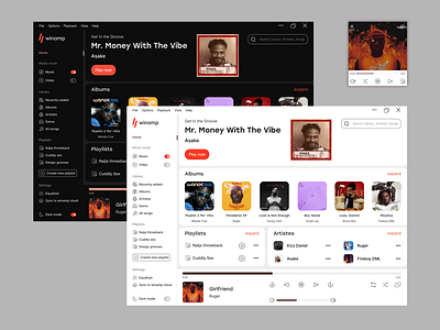Winamp Player - Desktop app Redesign