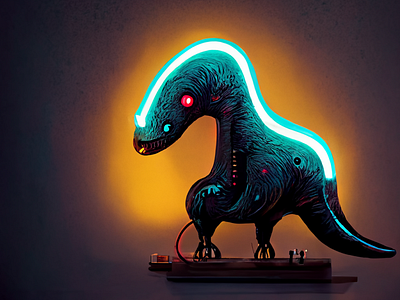 Electric Dinosaur abstract design graphic design illustration