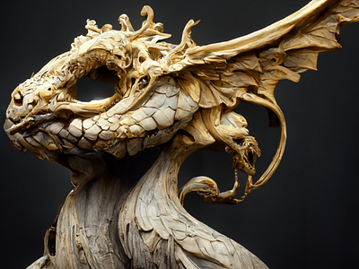 Wooden Ivory carving design graphic design