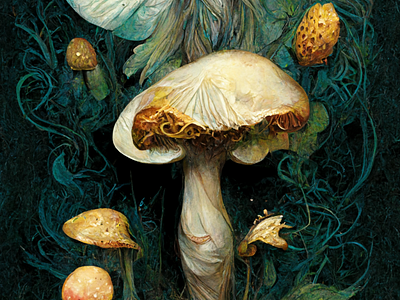 Tarot: Mushroom abstract design graphic design illustration tarot