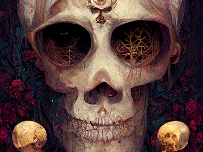 Tarot: Skull carving design graphic design illustration tarot