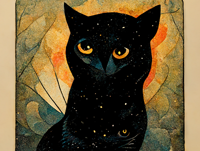 Tarot: Feline animal design graphic design illustration tarot