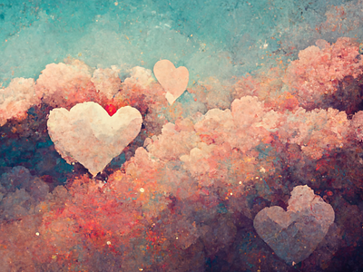 Clouded Hearts abstract design graphic design illustration