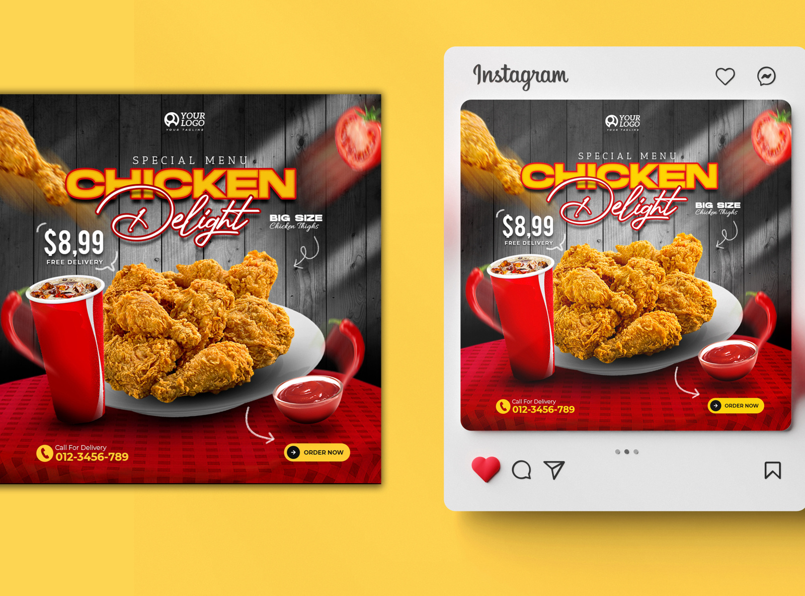 Instagram food post design by saif ullah on Dribbble