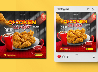 Instagram food post design flyer food flyer food poster food poster design instagram ads instagram post poster