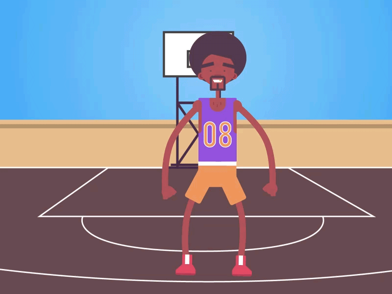 Basketballa' animation basketball gif nba rubberhose