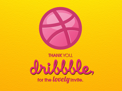 Thank You, Dribbble debut dribble invitation invite orange pink texture thank you
