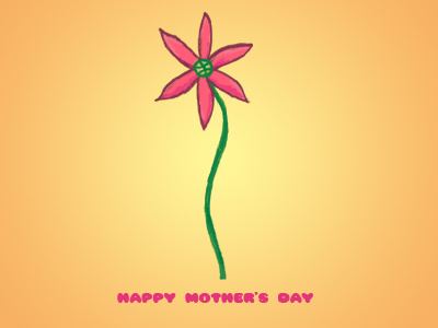 Mother's Day Card card dribbble green greeting logo pink