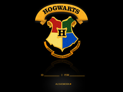 Hogwarts alohomora gryffindor harry potter hogwarts hufflepuff illustration log in ravenclaw slytherin