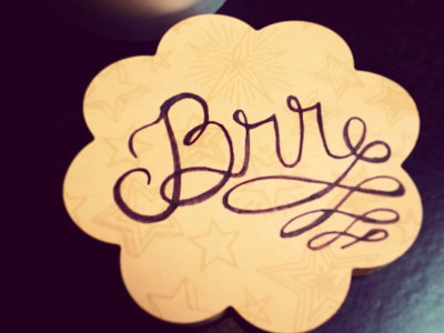 Brr! brr cold handlettering post it starbucksnotes