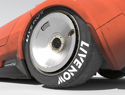 LIVE NOW EDITION Tire 3d automotive c4d car close up logo octane tire