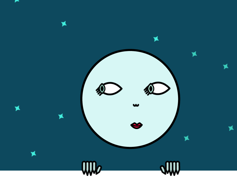 Shine animation gif illustration moon vector