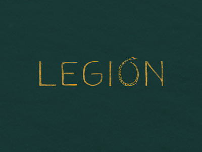 LEGIÓN Test I brand design green handmade letter lettering logo logotype mexico snake type typography