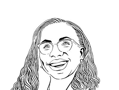 Sketch of Supreme Court Nominee Judge Ketanji Brown Jackson illustration portrait