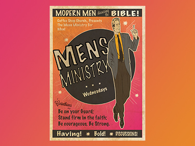 Mens Ministry Poster 3 church design mens ministry photoshop poster vintage