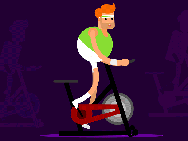 sam spinning 2d animation gif illustration loop