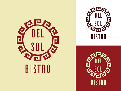 Del Sol Bistro Logo bistro branding catering identity illustration logo mexican sol sun typography vector