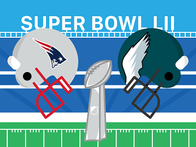 Super Bowl LII: Patriots vs. Eagles afc brady eagles foles graphics illustator illustration nfc nfl patriots sb52 vectors