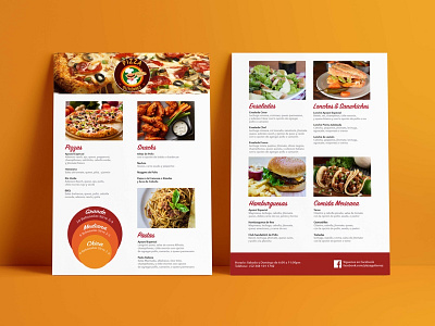 Pizza Gutierrez Menu branding design food identity illustration illustrator menu pizza typography vector