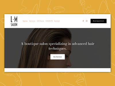 LM Salon Website Design branding design typography ui vector