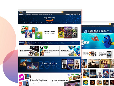 Amazon's Digital Day amazon branding design entertainment illustration product ui ux