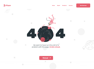 404 page UI design ui ux webdesign