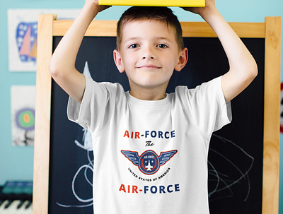 Air Force t-shirt design 3d art brand branding buy design fashion graphic design illustration logo military motion graphics streetstyle