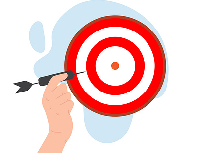 Shot in target with arrow arrow cartoon cute design focus graphic design illustration shot shot target success target