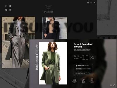 VICTOR - Women Fashion Brand app branding design graphic design logo typography ui ux vector