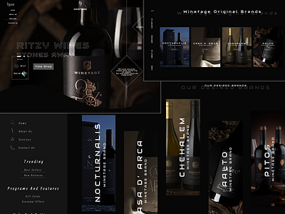 WINETAGE - Luxury Wine Brand app branding design graphic design illustration logo typography ui ux vector