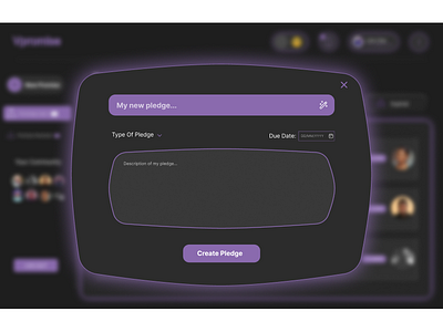 Pledge Book - Web App Design