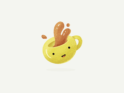 Coffee Cup charm coffee coffee cup cute face icon stickermule