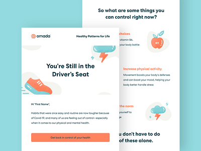 Email Template code css cta design digital digital illustration email health healthy html icons internet omada science uxui web