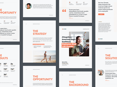 AEO Case Study brand casestudy clean deck design editorial omada system template typography