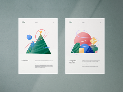 Core Values 3 & 4 brand brand values branding clean color core value design geometric identity illustration internal poster shapes typography values