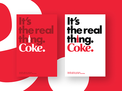 Coke Poster ad coke experimental futura poster red typography