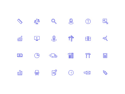 TOP Iconography branding building icons identity line money pencil real estate rule search simple ui vector