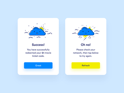 Daily UI #011 — Sign Up clean cloud cta daily 100 daily challange error illustration signup success ui ux