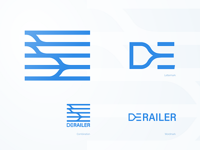 Derailer logo design brand brand identity branding identity logo logo design logotype startup wordmark