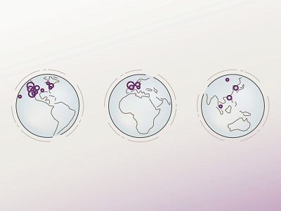 Team locations globe art icon icons illustration illustrator lineal linear icons minimal simplicity vector