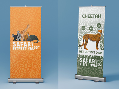 Safari Fitfestival banners cheetah festival health identity safari
