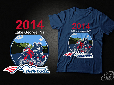2014 Lake George, NY -AMERICADE design graphic design illustration t shirt design vector