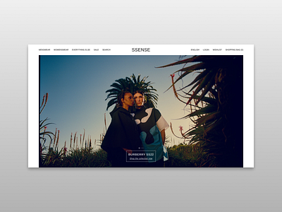 006 SSENSE Landing Page