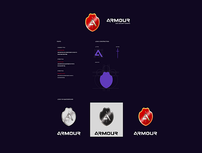 Armour Branding Process branding design golden ratio graphic design logo ui vector
