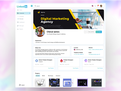 LinkedIn Profile best consulting design graphic design job linkedin popular professional profile top ui ux web