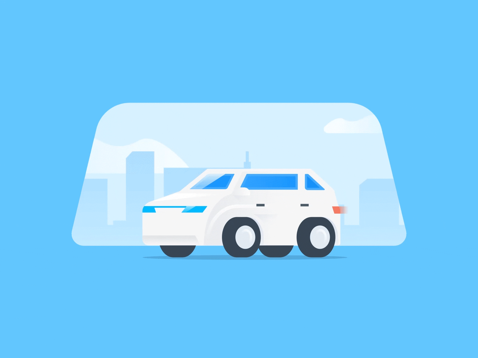 🚙 City Driving animation graphic design illustration