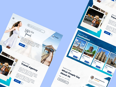 Travel Agency HTML Template graphic design html css js html template travel agency html travel agency website template ui website template