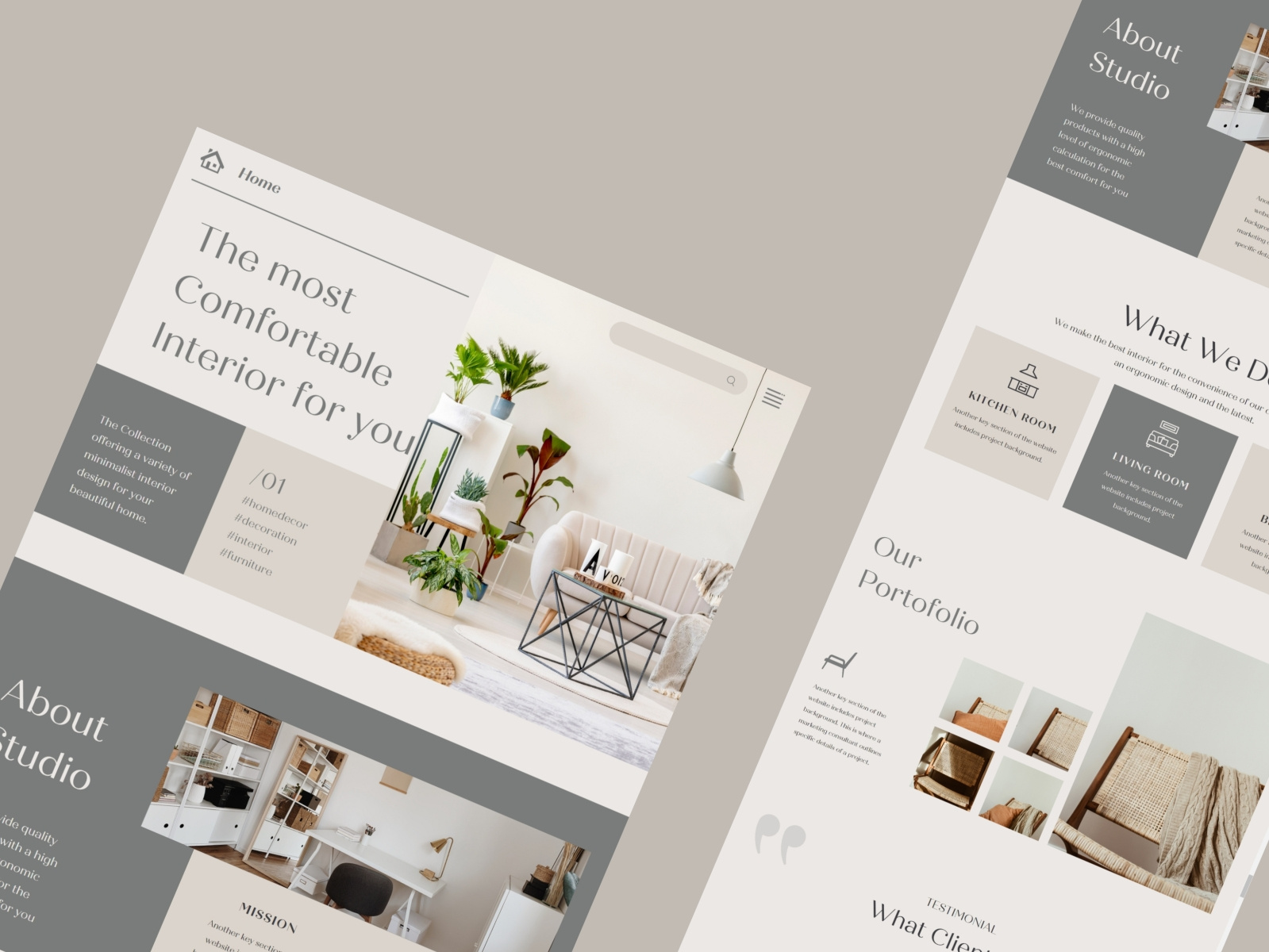 House Interior Design HTML Template by Muhammad Abdullah on Dribbble